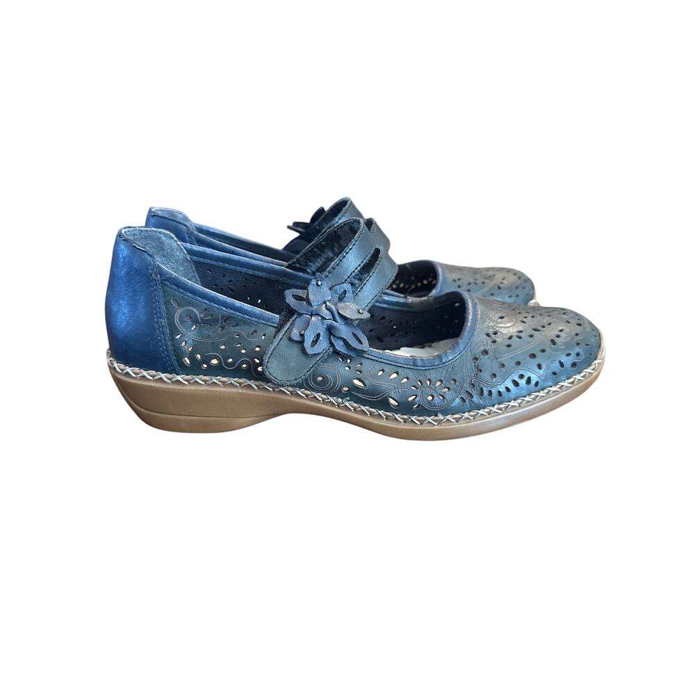 ⭐️ Women’s Rieker Black Leather Mary Janes. Size 40 ( 8.5 )